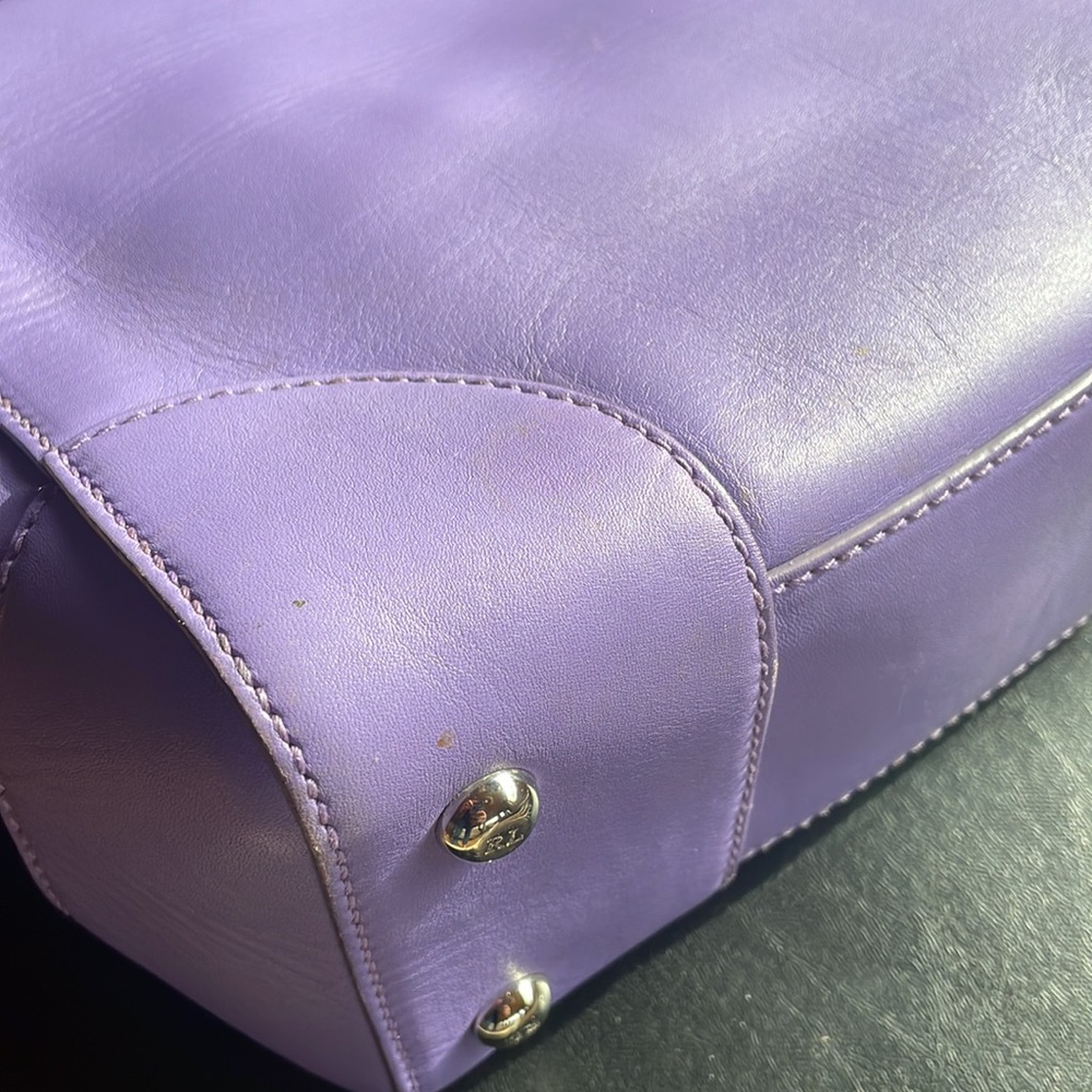 Ralph Lauren LILAC Leather Tiffin bag - Picture 6 of 16